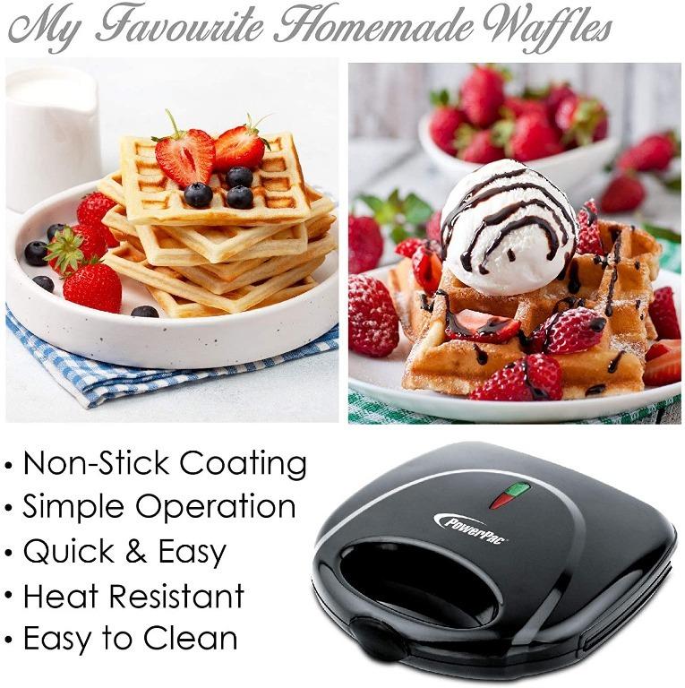 [sg stock] PowerPac Doublesided Heating Electric Waffle maker with Non