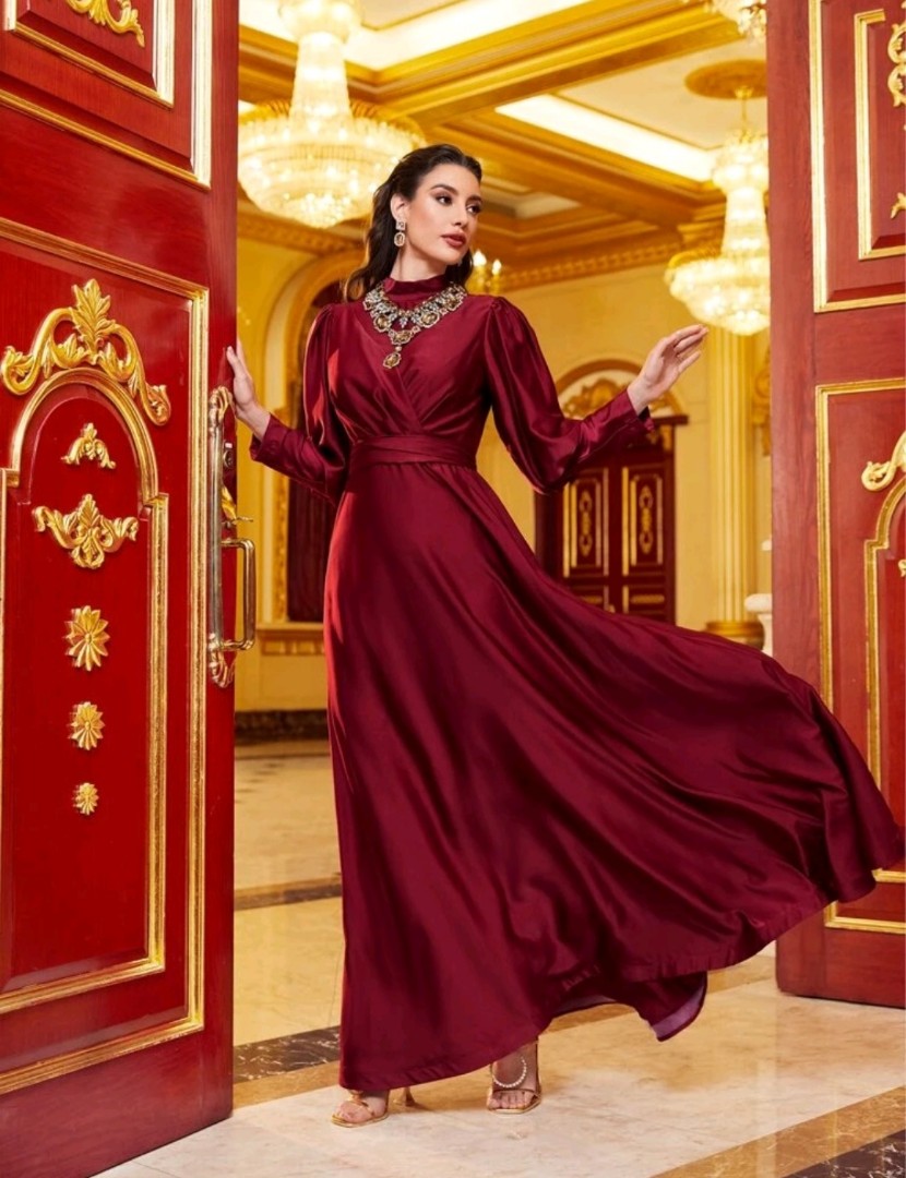 Shein maroon dress 2025