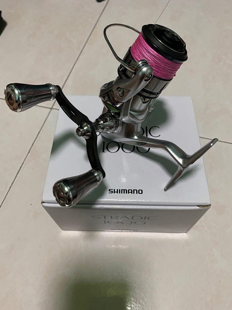 Shimano Stradic 1000 Reel with Carbon double handle and reel stand