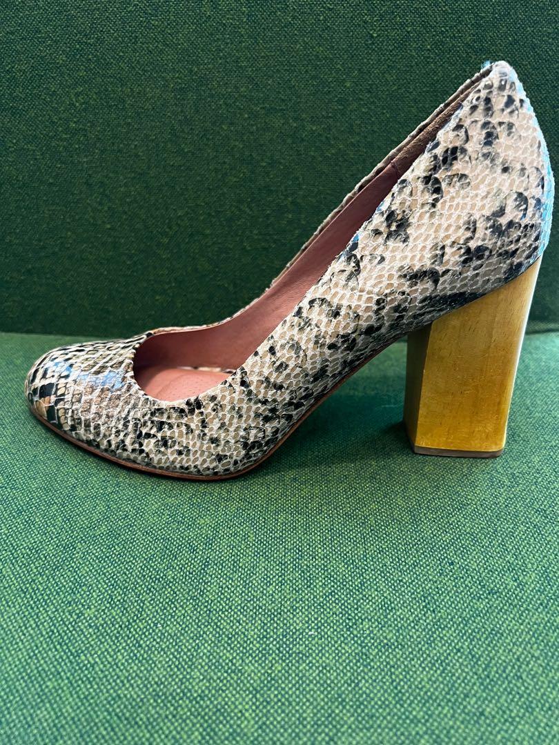 Chunky snakeskin new arrivals heels