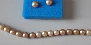 South seas sea pearl pearls necklace EARRING set
