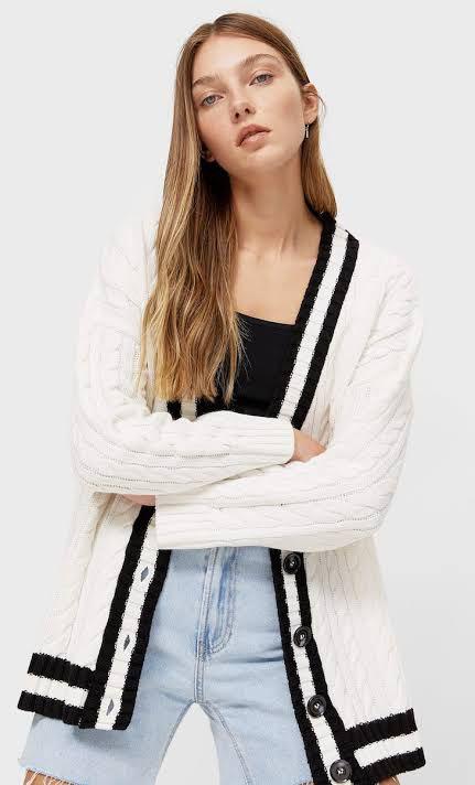 Stradivarius Cardigan Oversized, Fesyen 