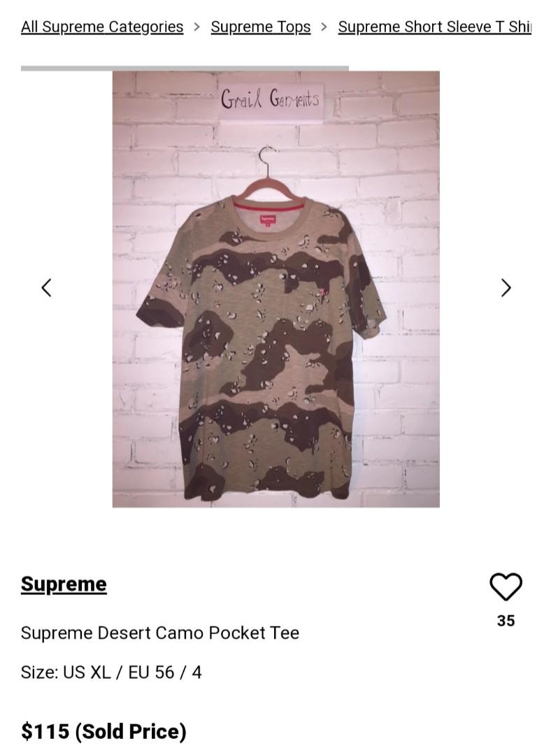 Supreme Pocket Tee Desert Camo Men's - SS17 - US