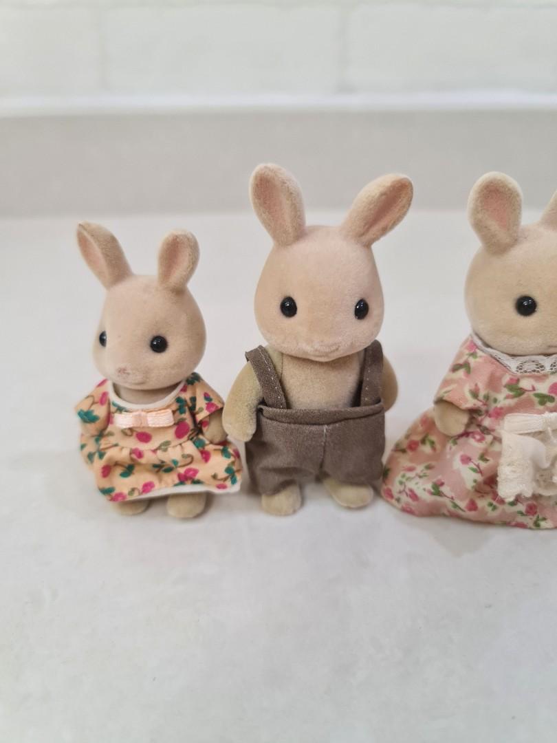 Sylvanian Families Milk Rabbit Family Figurines,