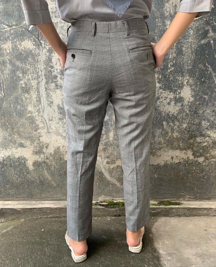 Tartan Pants uniqlo plaid pants ankle 