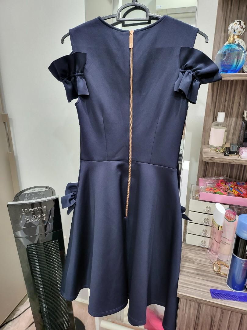 Ted baker navy blue dress