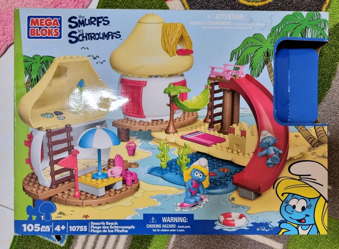Mega Bloks Smurfs Beach Play Set 10755 for sale online 