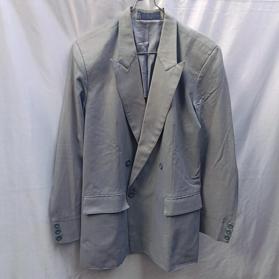 THRIFT SKY BLUE DENIM BLAZER DRESS 