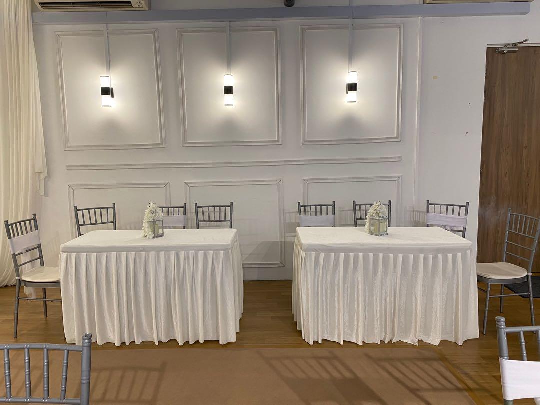 Silver & Gold Tiffany Chairs & Tables For Rent, Lifestyle Services