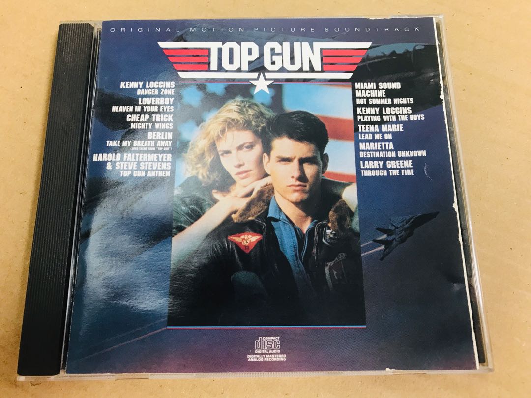 TOP GUN (壯志凌雲） 第一集電影原聲帶CD （早期美國初版）, 興趣及遊戲, 音樂、樂器 & 配件, 音樂與媒體 CD 及 DVD
