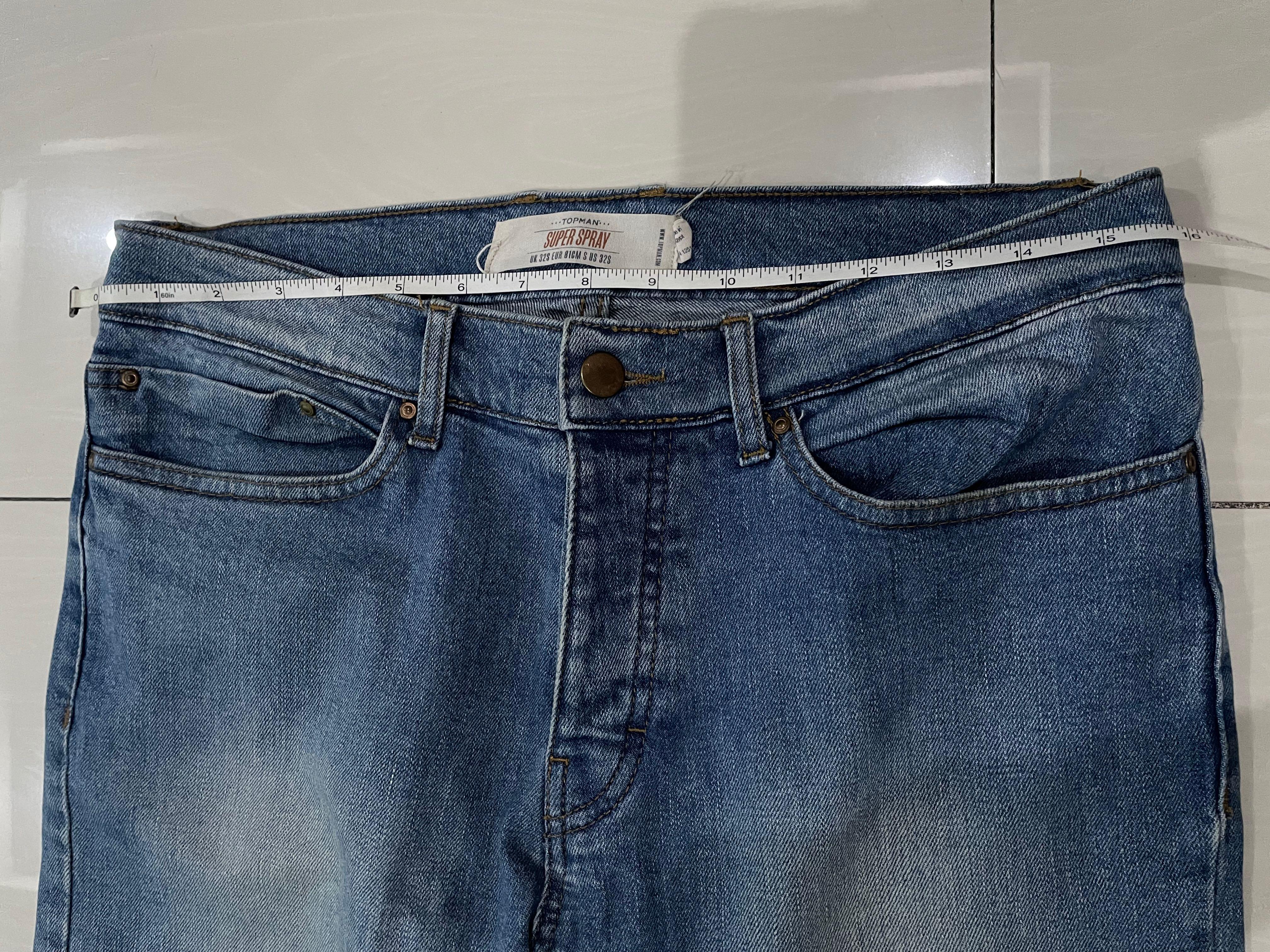 Topman Super Spray Washed Denim Jeans 