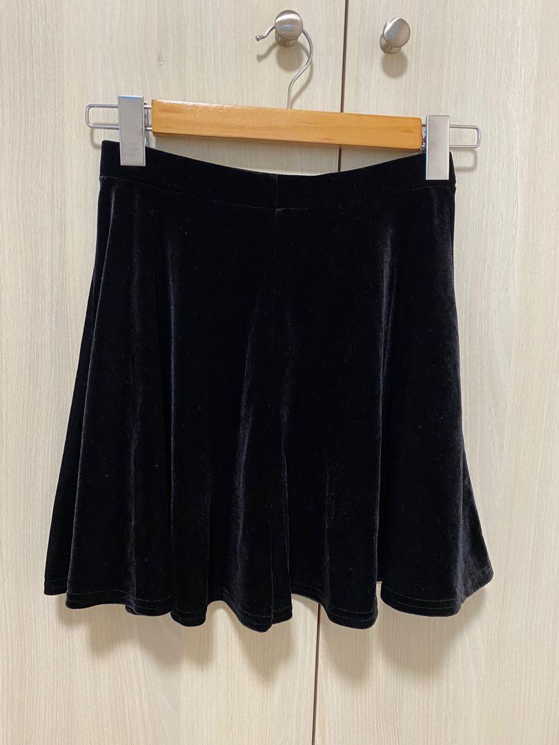 Black velvet skirt topshop clearance