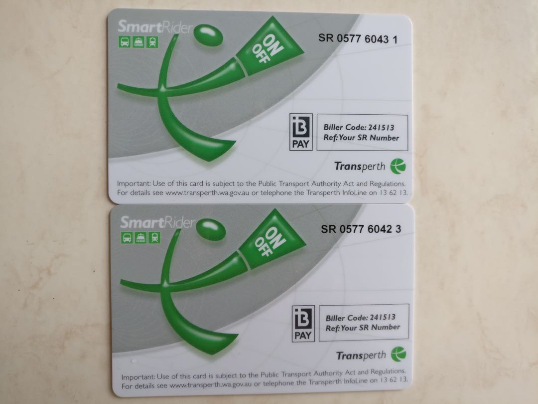 TransPerth SmartRider (x2) Transport card for Perth, Tickets & Vouchers