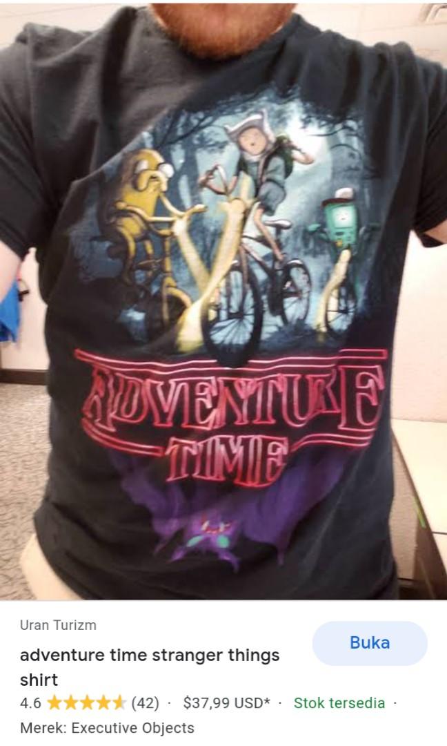 T-shirt Adventure Time stranger things 