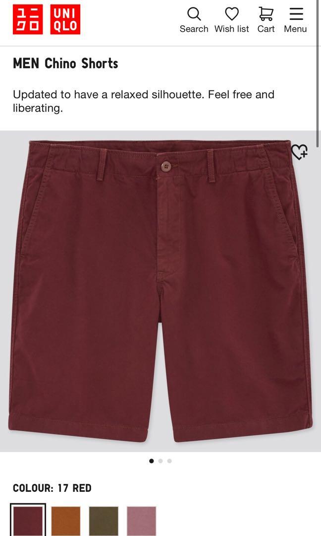 Red chino shorts online