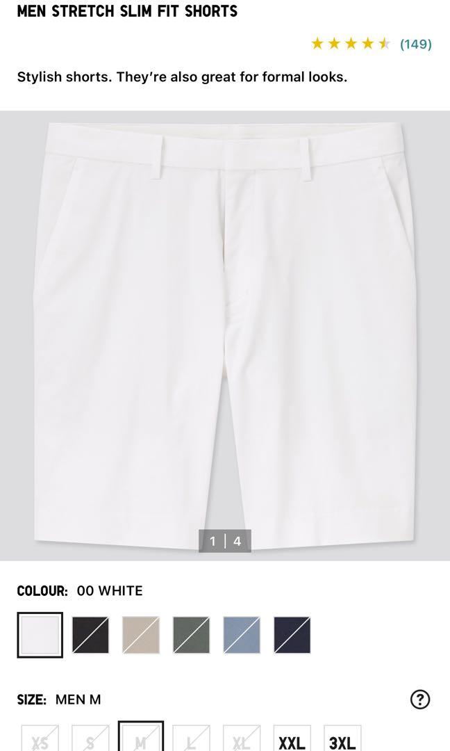 White slim new arrivals fit shorts