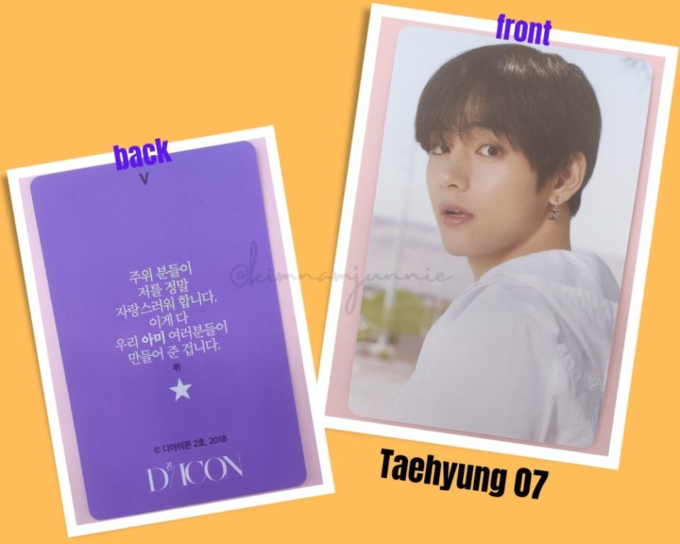 BTS V DICON PHOTOCARD 101 Official Taehyung Photo card Set Louis