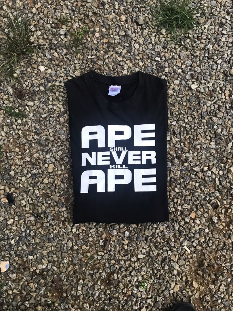 Vintage Bape hanes tag longsleeve, Men 