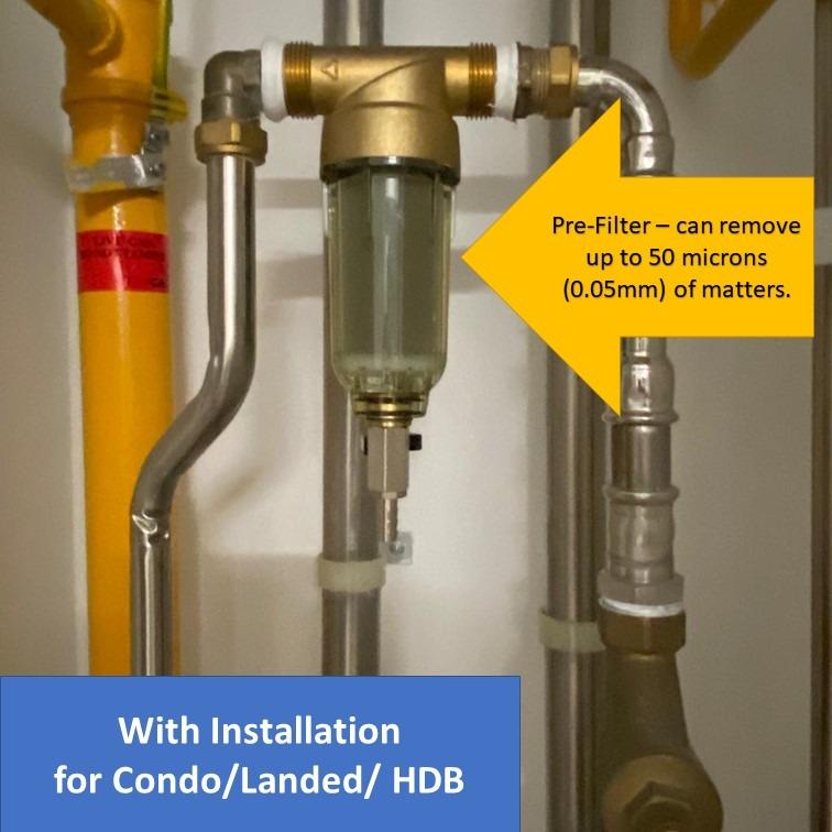 With installation ISpring Pre water filter (last lifetime) For Whole