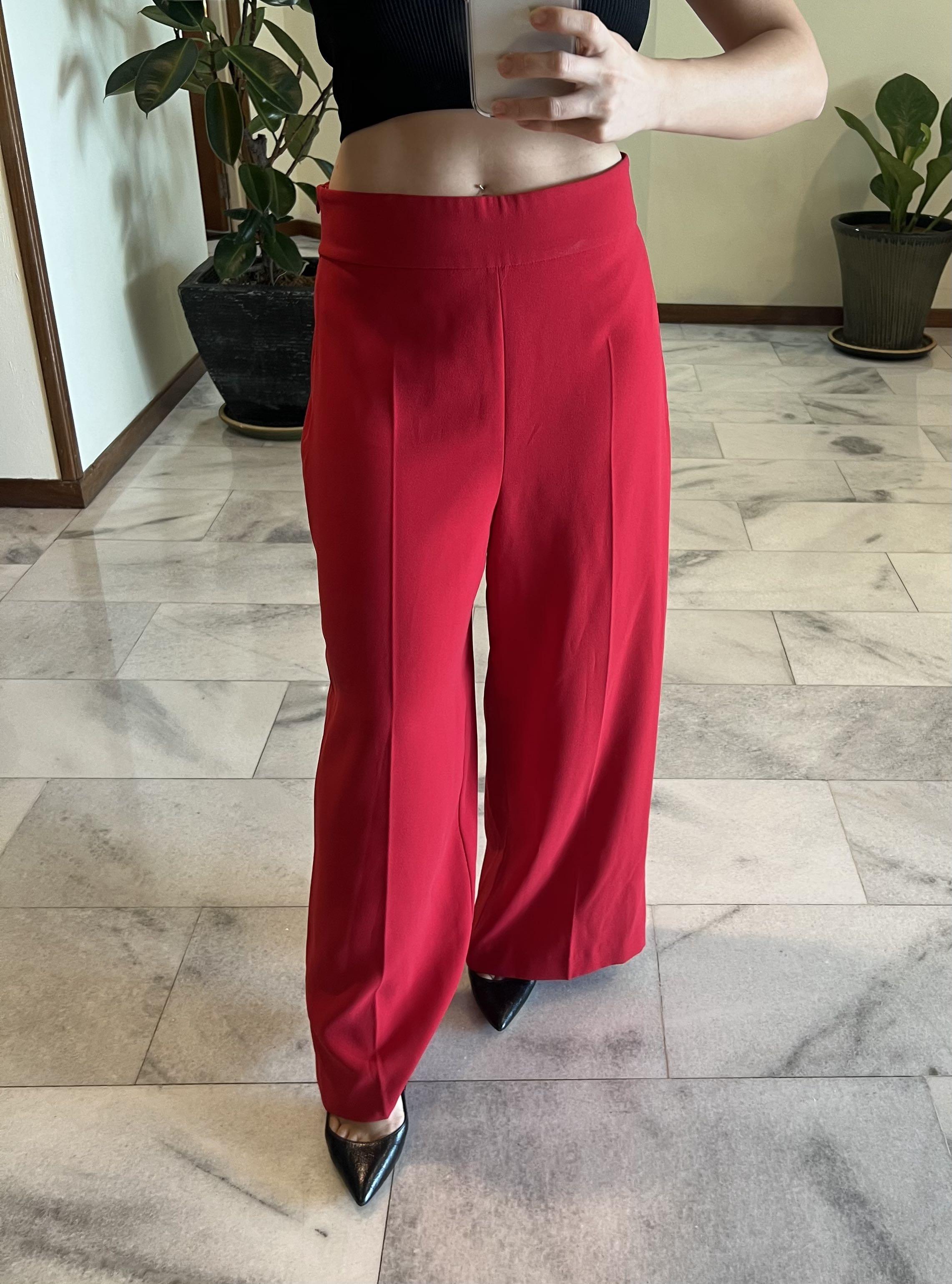 Anklelength trousers  Red  Ladies  HM IN