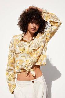 Zara Printed Eyelet Shirt