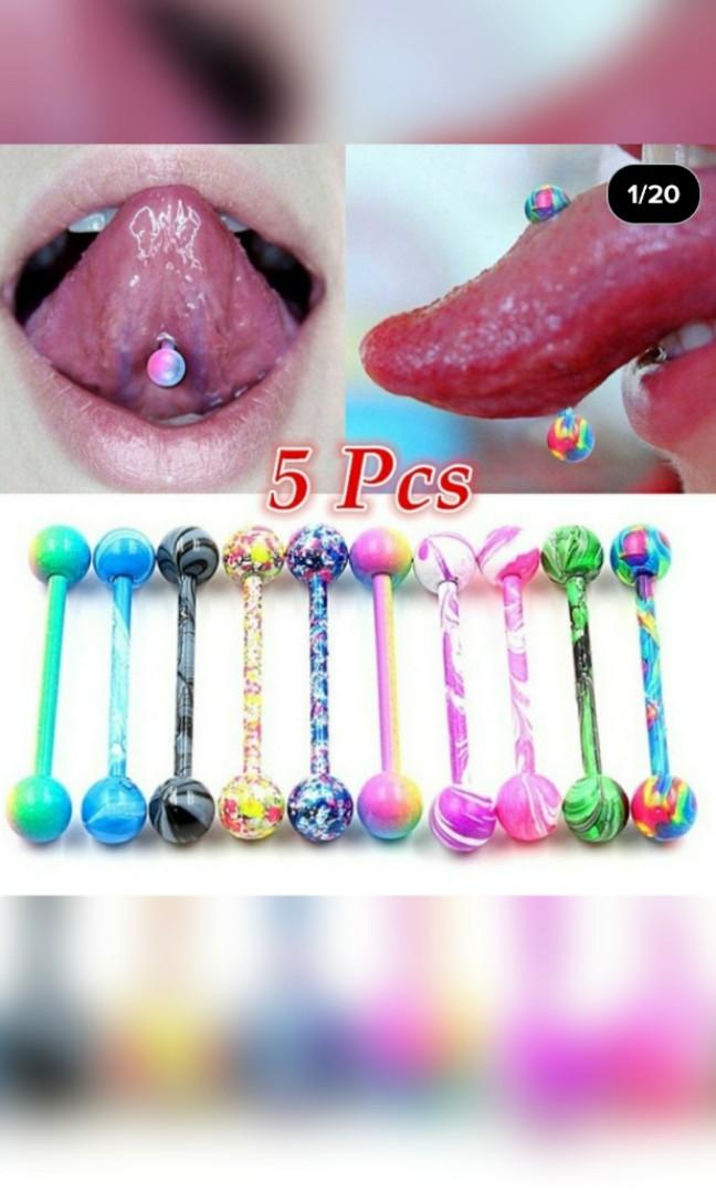 Plastic on sale tongue rings