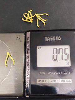 18K Saudi Gold wishbone pendant