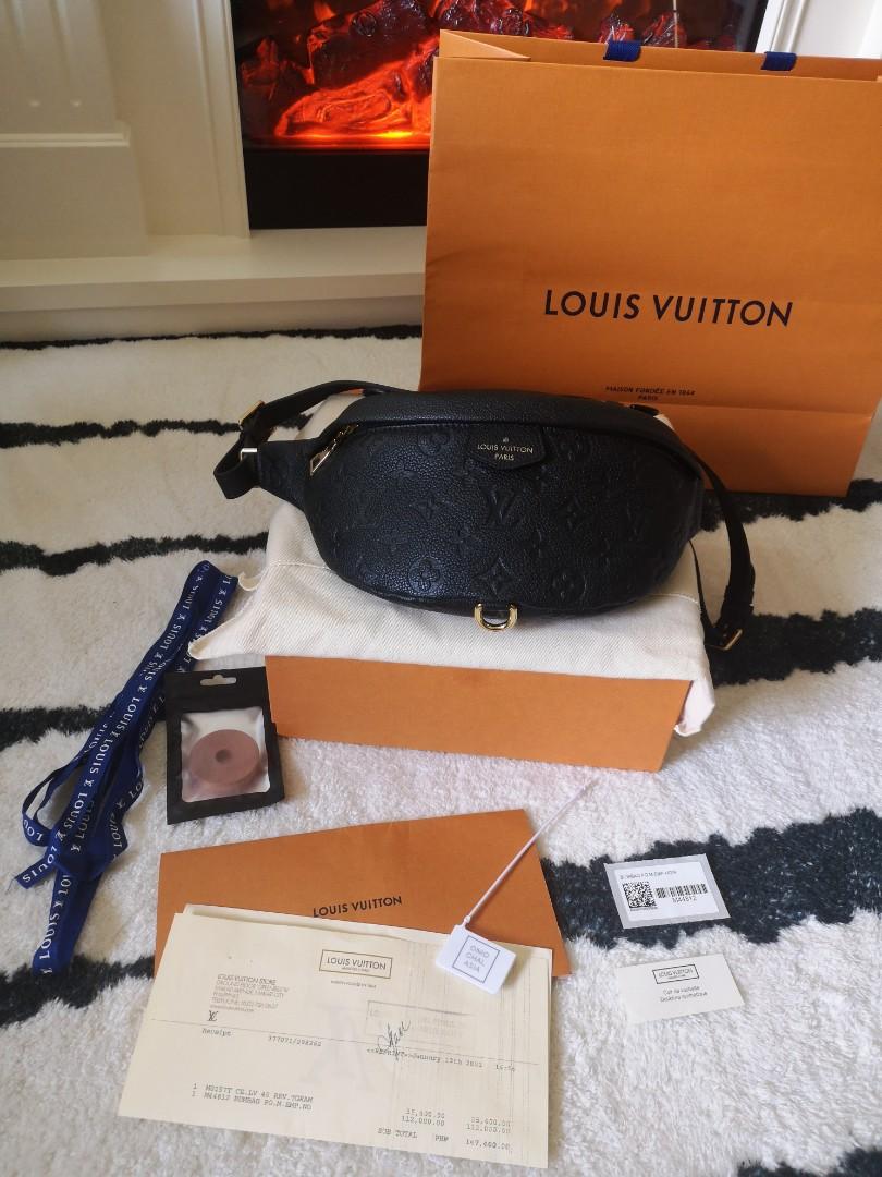 Louis Vuitton Bumbag Monogram Empreinte Noir in Grained Leather with  Gold-tone - GB