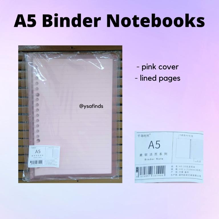Japan Soft PP binder notebook refillable/20 26 holes