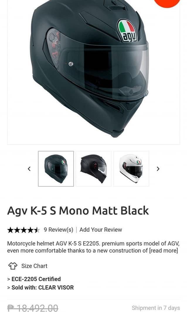AGV K5-S MONO, Motorbikes, Motorbike Parts & Accessories, Helmets and ...