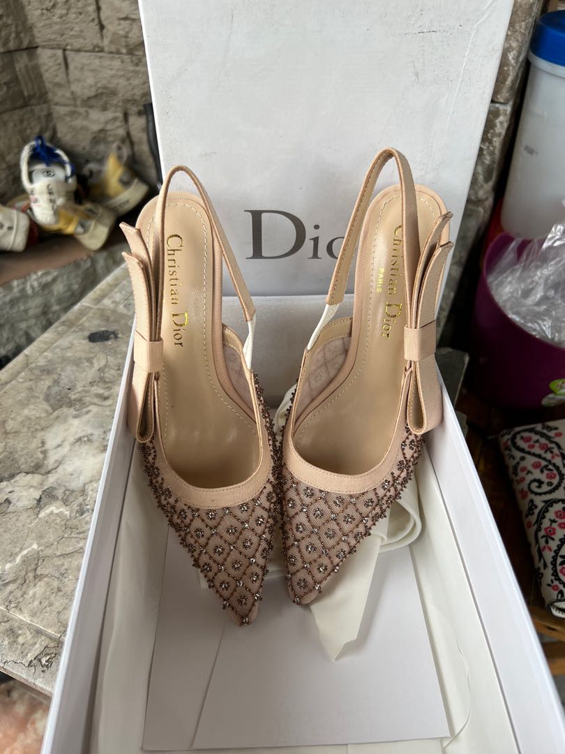dior beige heels
