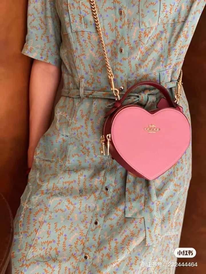 Authentic Coach Heart Sling Bag