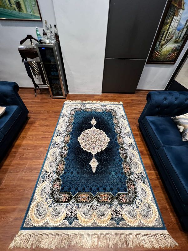 Authentic Royal Blue Persian Carpet, Furniture & Home Living, Home