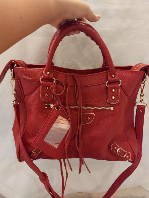 balenciaga maroon bag
