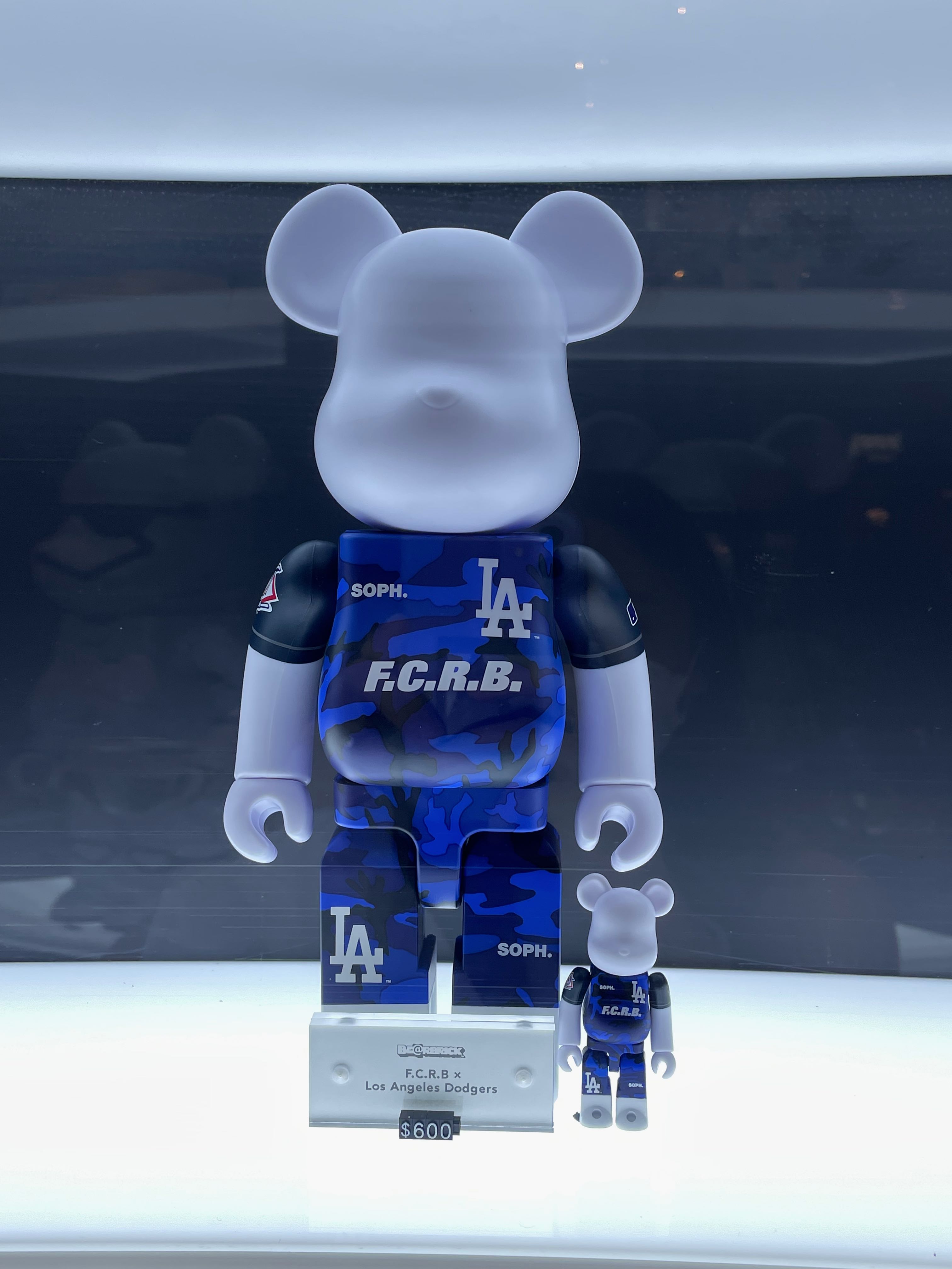 Bearbrick F.C.R.B. × MLB Los Angeles Dodgers 400% + 100% [also