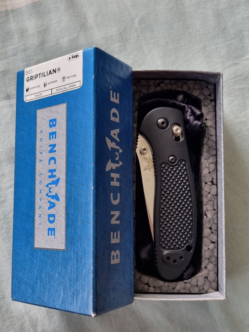 Benchmade Griptilian folding knife, Sports Equipment, Bicycles & Parts, Parts & Accessories on