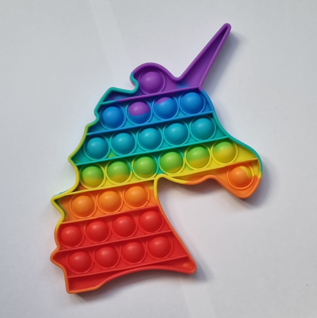 Big Rainbow Unicorn PopIt Fidget Toy, Hobbies & Toys, Toys & Games on
