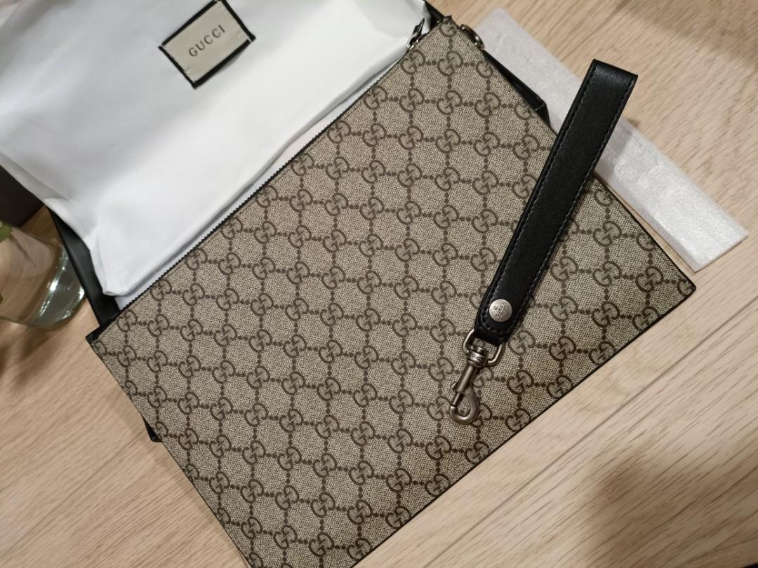 [BNIB] Clearance! Gucci Clutch Bag Supreme Angry Cat, Men's Fashion