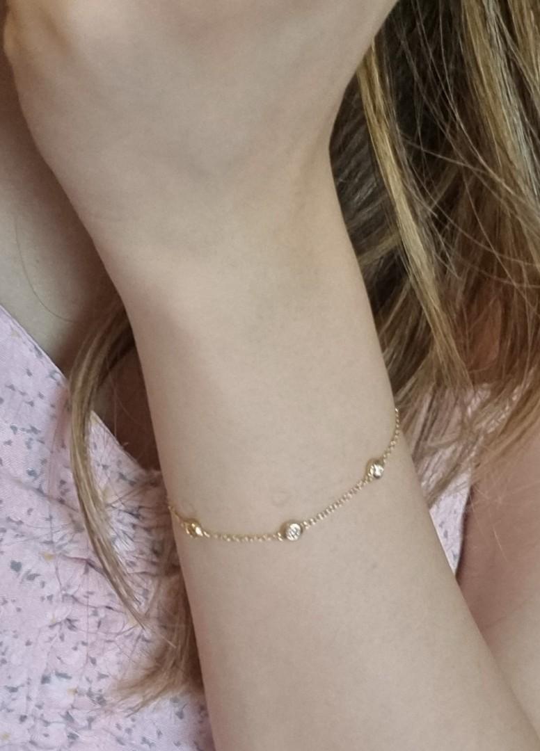Poh Heng Diamonds by the Yard Diamond Bracelet 18K Timeless Elsa Peretti DBTY 0.53 carats Karat Yellow Gold Full set box paperbag receipt like Tiffany n Co Luxury Accessories on Carousell