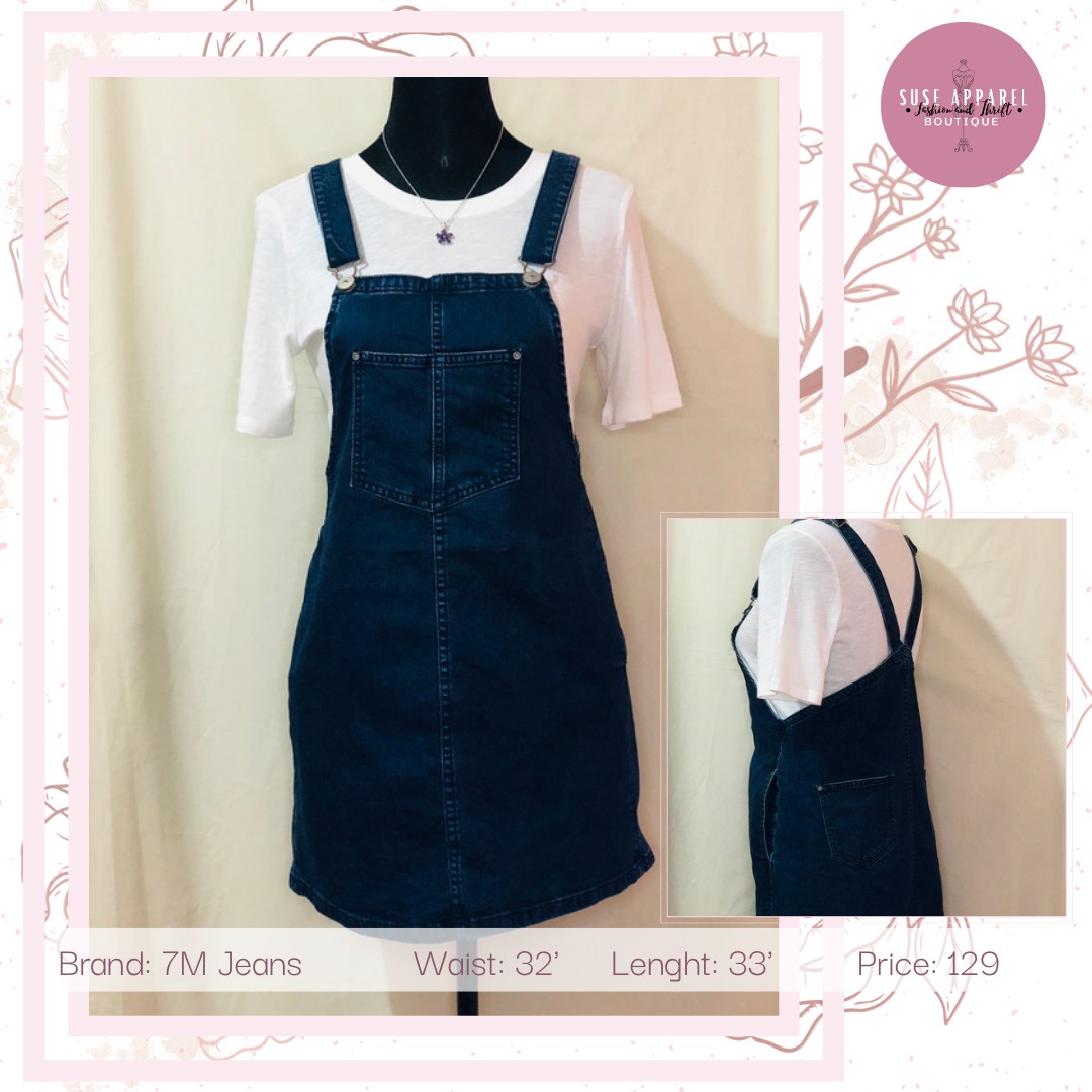 Branded] Denim Jumper dress/Jumpskirt 