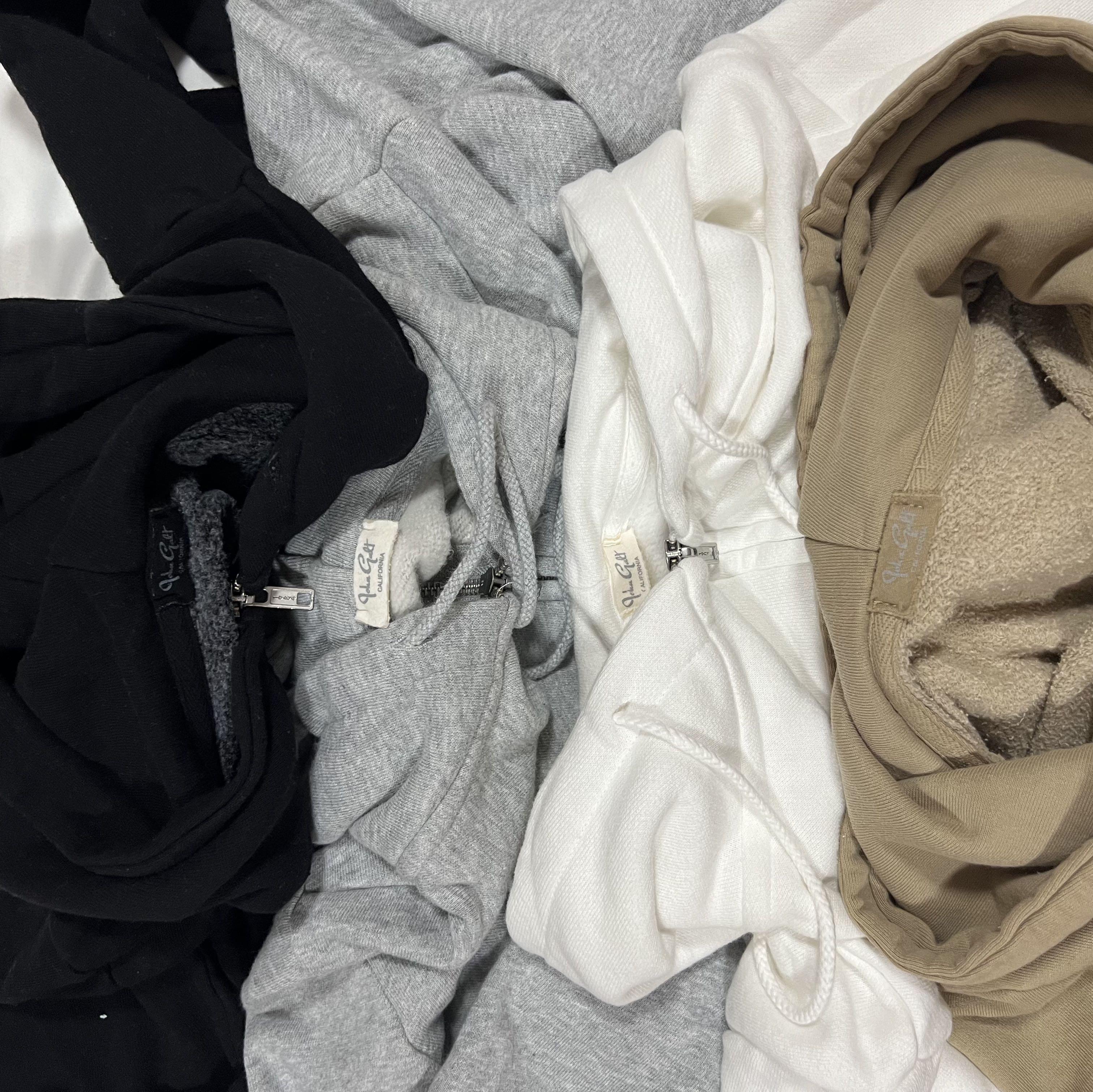 brandy melville instocks crystal hoodie crop jacket tan brown white heather grey black Women s Fashion Tops Longsleeves on Carousell