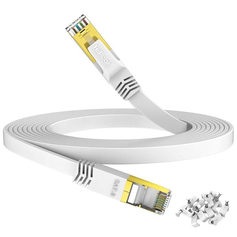 10M RJ45 Cat8 Ethernet Cable Network Gold Ultra-thin 40Gbps SSTP Patch LAN Lead 