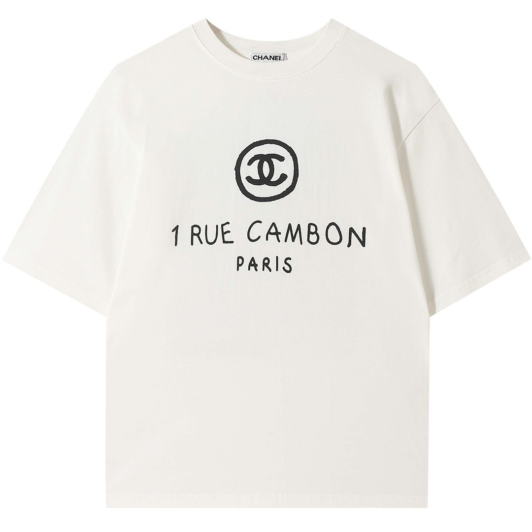 Chanel 2018 18S RibKnit TShirt White Cotton