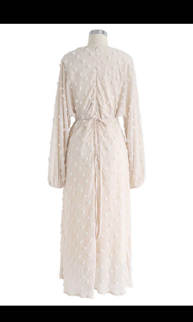 Chicwish cotton candy midi dress in cream for pws rom Women's