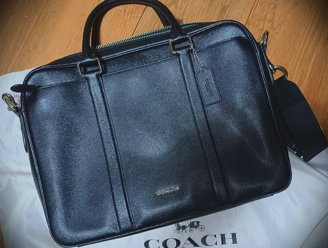 coach perry slim briefcase