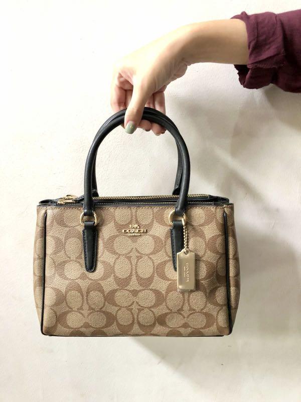 Coach mini surrey 2025 carryall in signature canvas