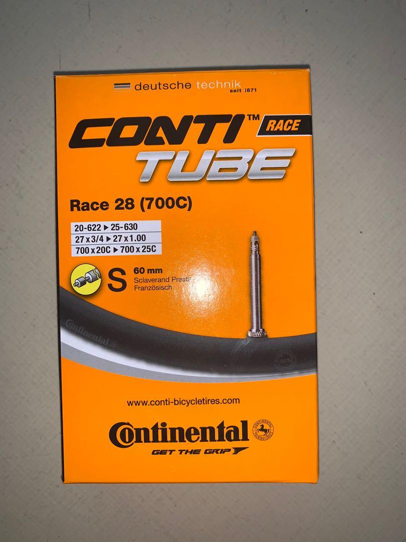 Continental Inner Tube Race 28 700c Presta 60mm for 20 25mm width Sports Equipment Bicycles Parts Parts Accessories on Carousell
