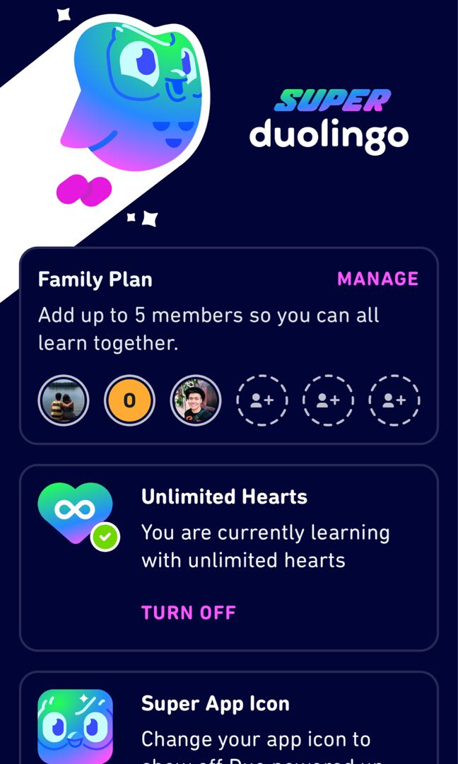 Duolingo Family Plan (Plus/Super), Computers & Tech, Parts