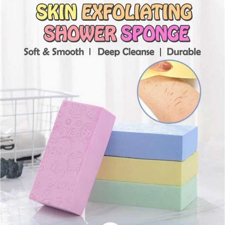Exfoliating Shower Sponge Body Dirt Removal Bath Spa Shower Sponge
