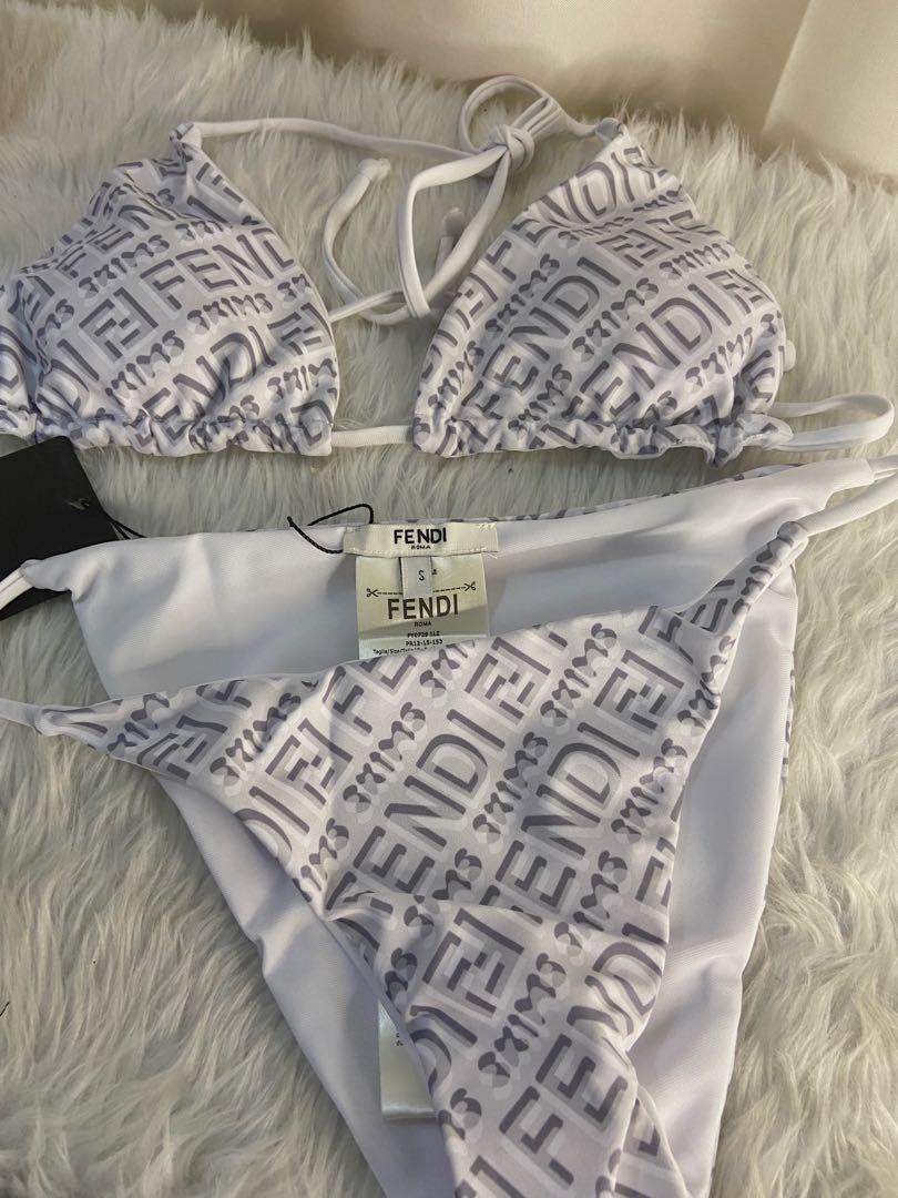 Silver fendi swimsuit clearance